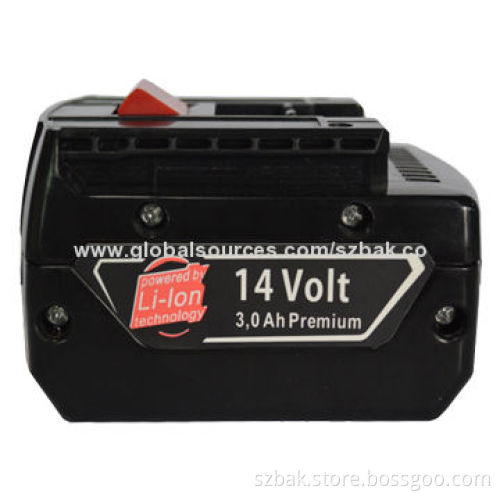 Replacement Bosch Drill Lithium-ion Battery, 14.4V, 3Ah for Power Tools
